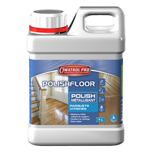 Lucidante per pavimenti in legno. Polishfloor è un lucidante a base d’acqua per tutti i pavimenti in legno e sughero verniciati o vetrificati